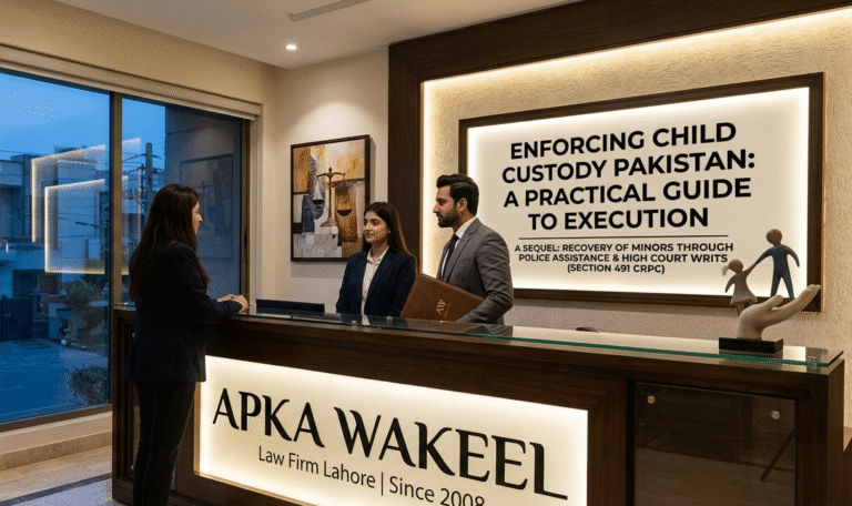 Enforcing Child Custody Pakistan – Legal Recovery and Execution Guide by ApkaWakeel