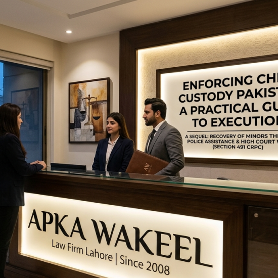 Enforcing Child Custody Pakistan – Legal Recovery and Execution Guide by ApkaWakeel